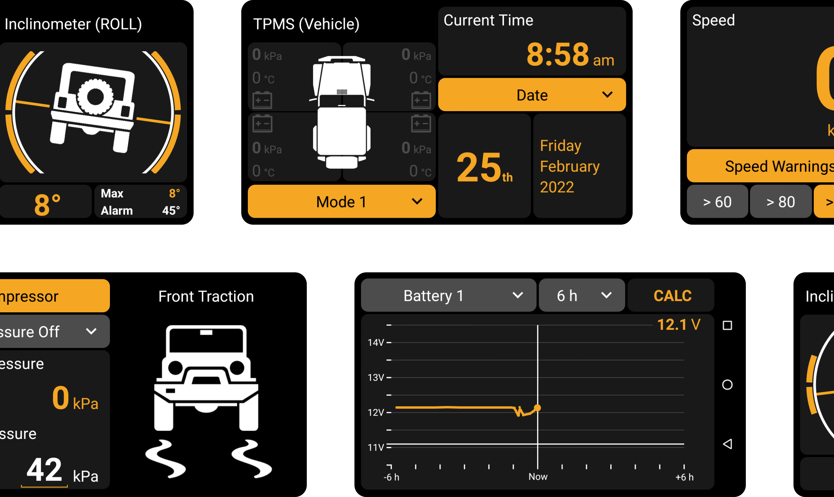 Screenshots of the ARB LINX app
